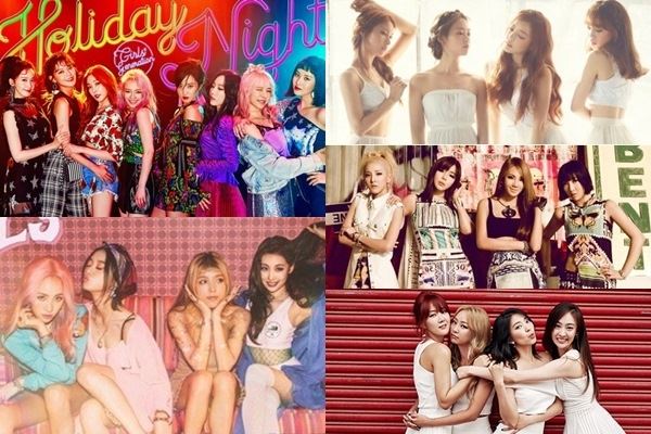 소녀시대, 원더걸스, 카라, 2NE1, 씨스타(사진=각 소속사)