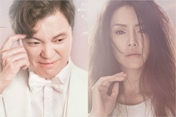 뮤지컬 '광화문 연가' 월하 역의 정성화와 차지연(사진=CJ E&M)